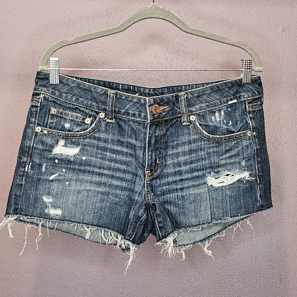 Distressed Denim Shorts